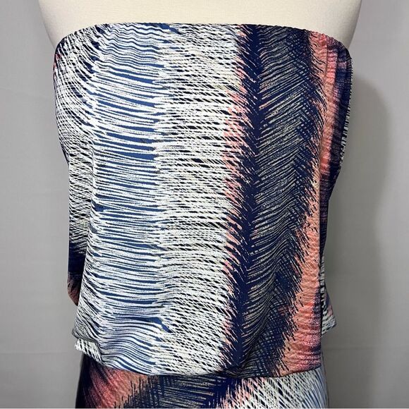 Veronica M Womens Maxi Dress Strapless Solana Multicolor Blouson Size XS - Picture 5 of 10